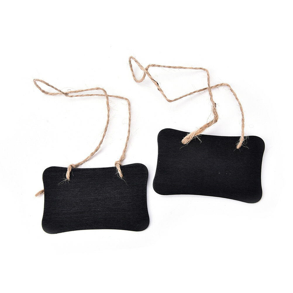 2X Mini Blackboard Chalkboard Wooden Message With Hang String Wedding Deco.l8