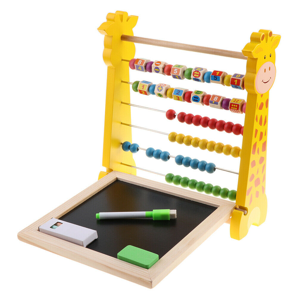 Abacus Learning Alphabet Math Number Toys, Magnetic Wooden Drawing Writing Board