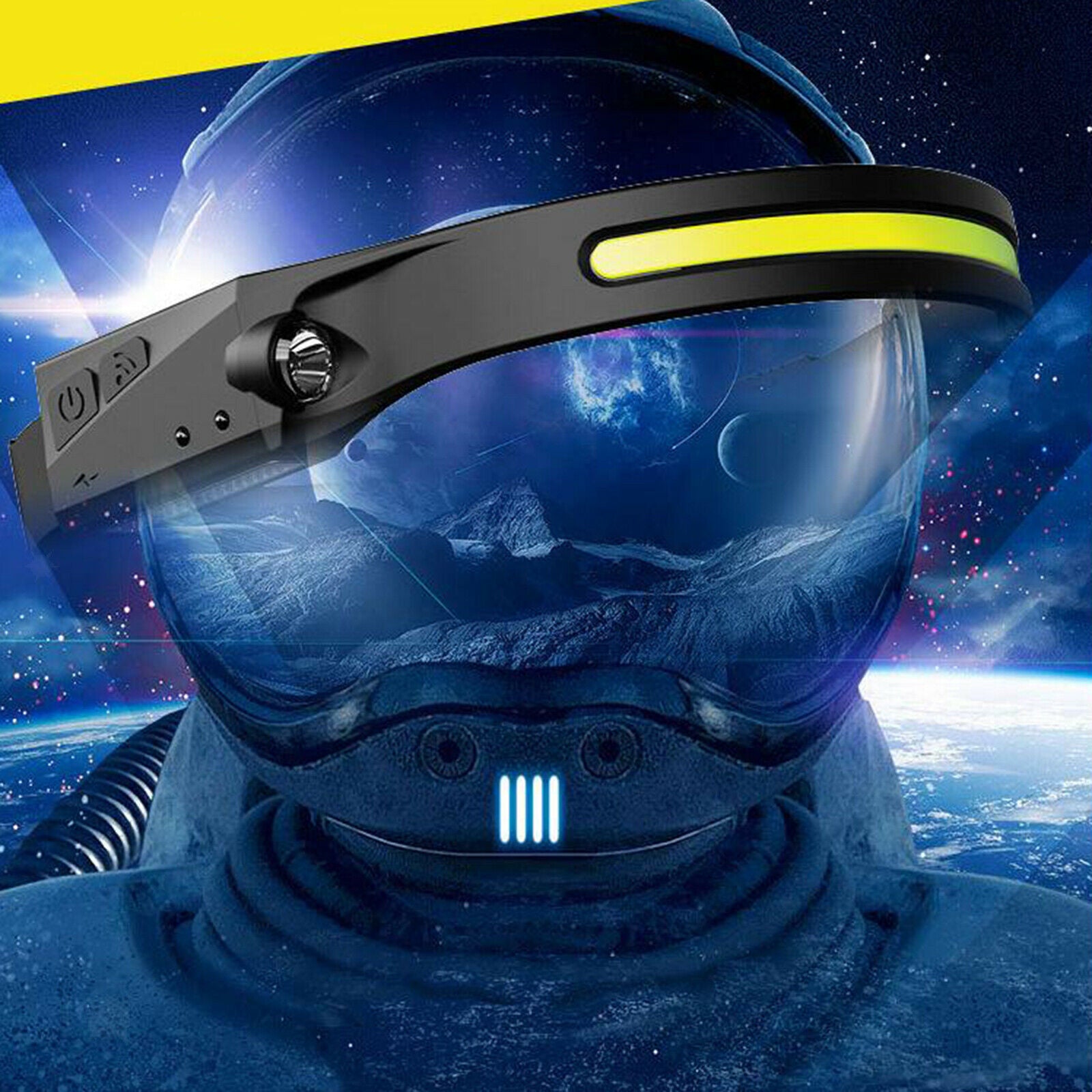 3 Modes USB Rechargeable Headlight COB LED Head Light Torch Flashlight Sensor