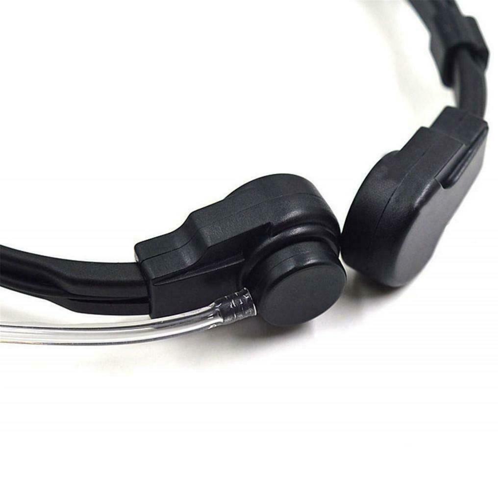Throat Earpiece Walkie Talkie Air Tube Microphone Mic for   GP340
