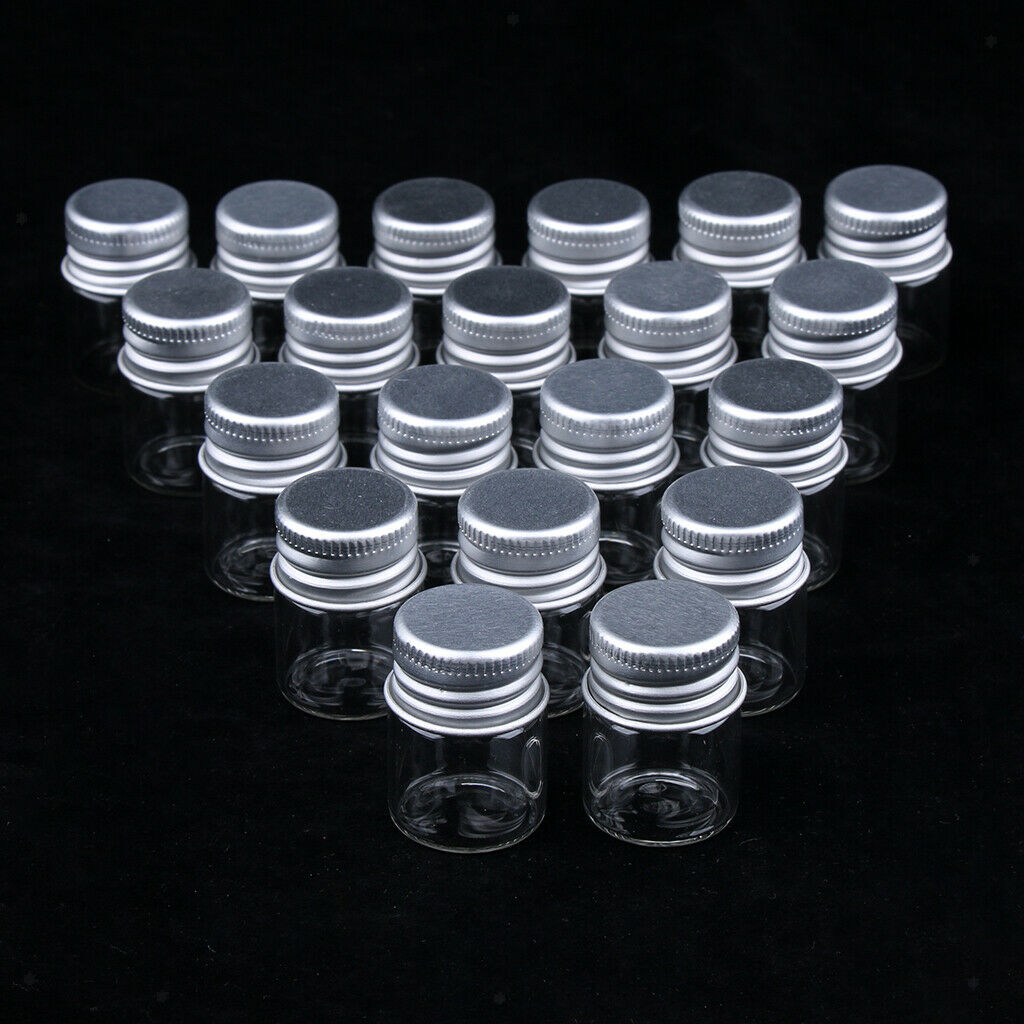 20-piece Refillable Round Glass Jars For Cosmetic Packaging For Cosmetic Travel