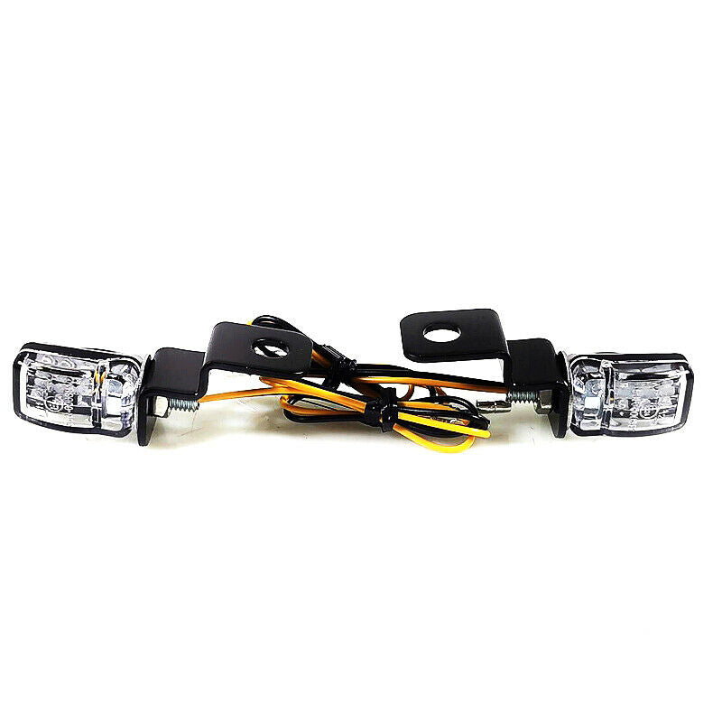 2PCS LED 12V Motorcycle ATV Bikes Turn Signal Light Indicator Flasher Amber Lamp