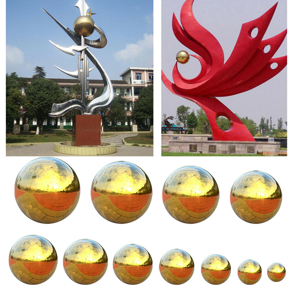 76MM STAINLESS HOLLOW BALL MIRROR SHINY SPHERE GAZING BALL GARDENS ORNAMENT