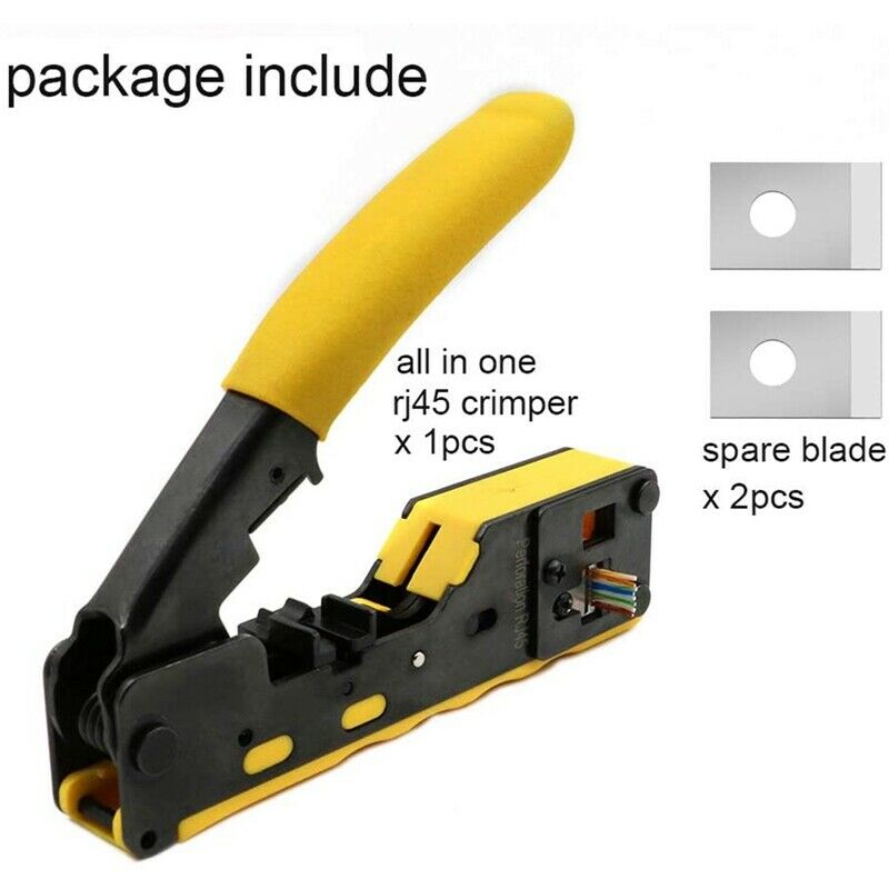 RJ45 Pliers Crimper CAT5 CAT6 CAT7 CAT8 Ethernet Cable Stripper Clamp Tongs CrJ2