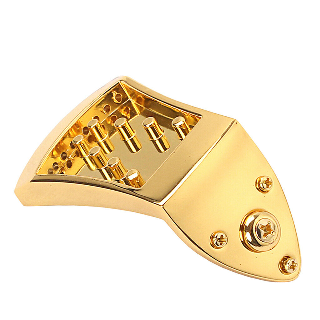 Zinc Alloy Triangle 8 Strings Mandolin Tailpiece with Screw Straps
