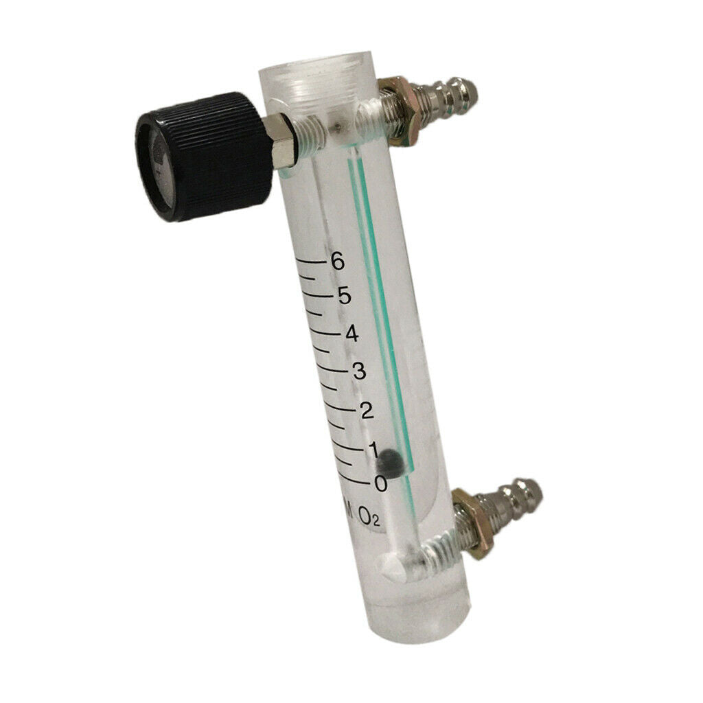 2 Pieces Household 0-6LPM Oxygen Flow Meter Measuring Tools w/ Valve Home