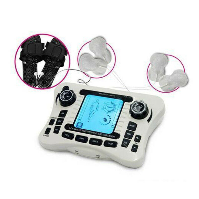 Dual channel output TENS EMS pain relief/Electrical nerve muscle stimu Massage