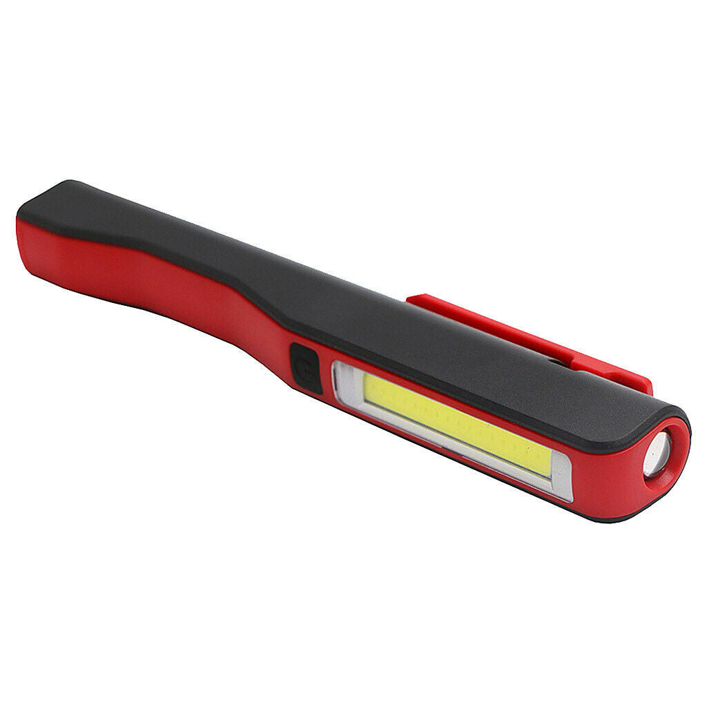 Multifunction COB Work Light Lamp Handheld Flashlight Torch W/ Magnetic Red