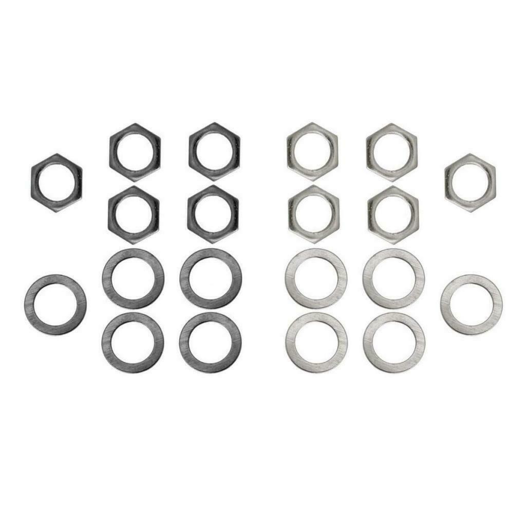 Set of 20 Iron Socket Nuts Washers for Electric Guitar Replacement Parts