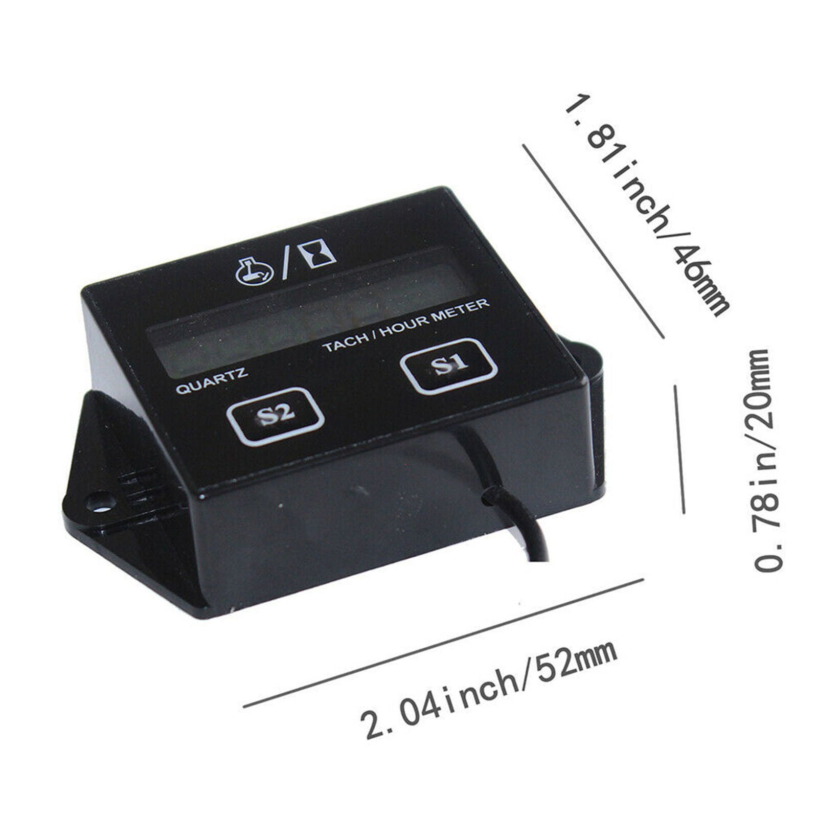 Digital RPM Tach Hour Meter Tachometer Gauge For Motorcycle Dirt Bike 2/4 Stroke