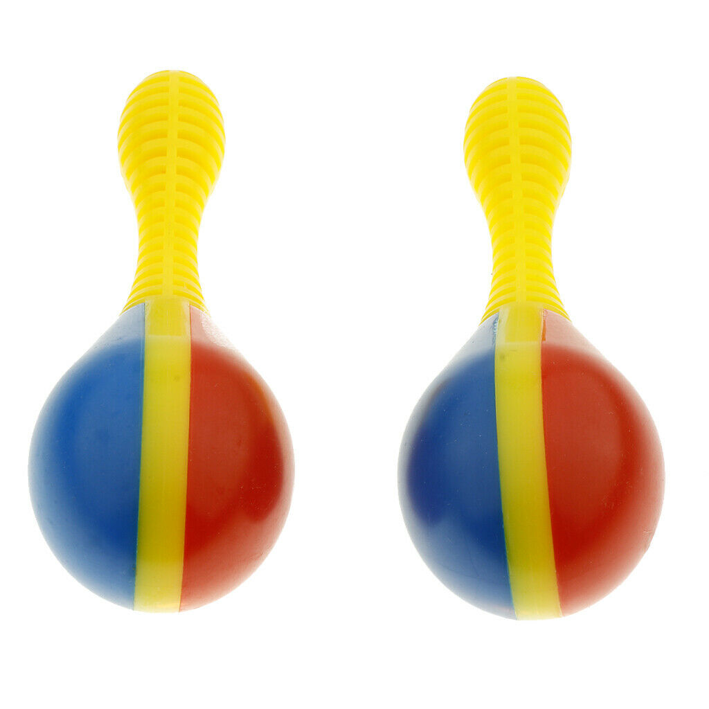 2 Pieces Plastic Maracas Handheld Shaking Toys Gift for Baby Toddlers