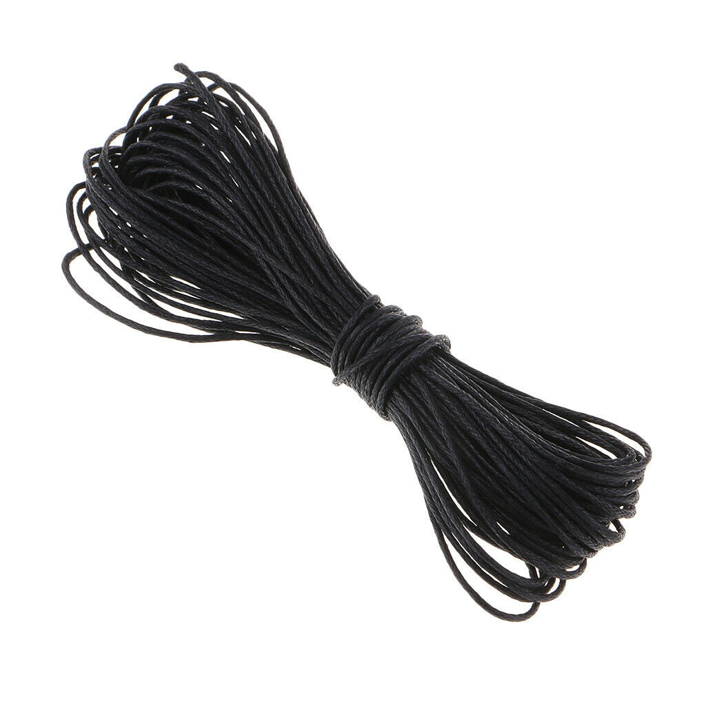 33yds Black Waxed Twist Rope Necklace DIY Charms Jewelry Making Cord