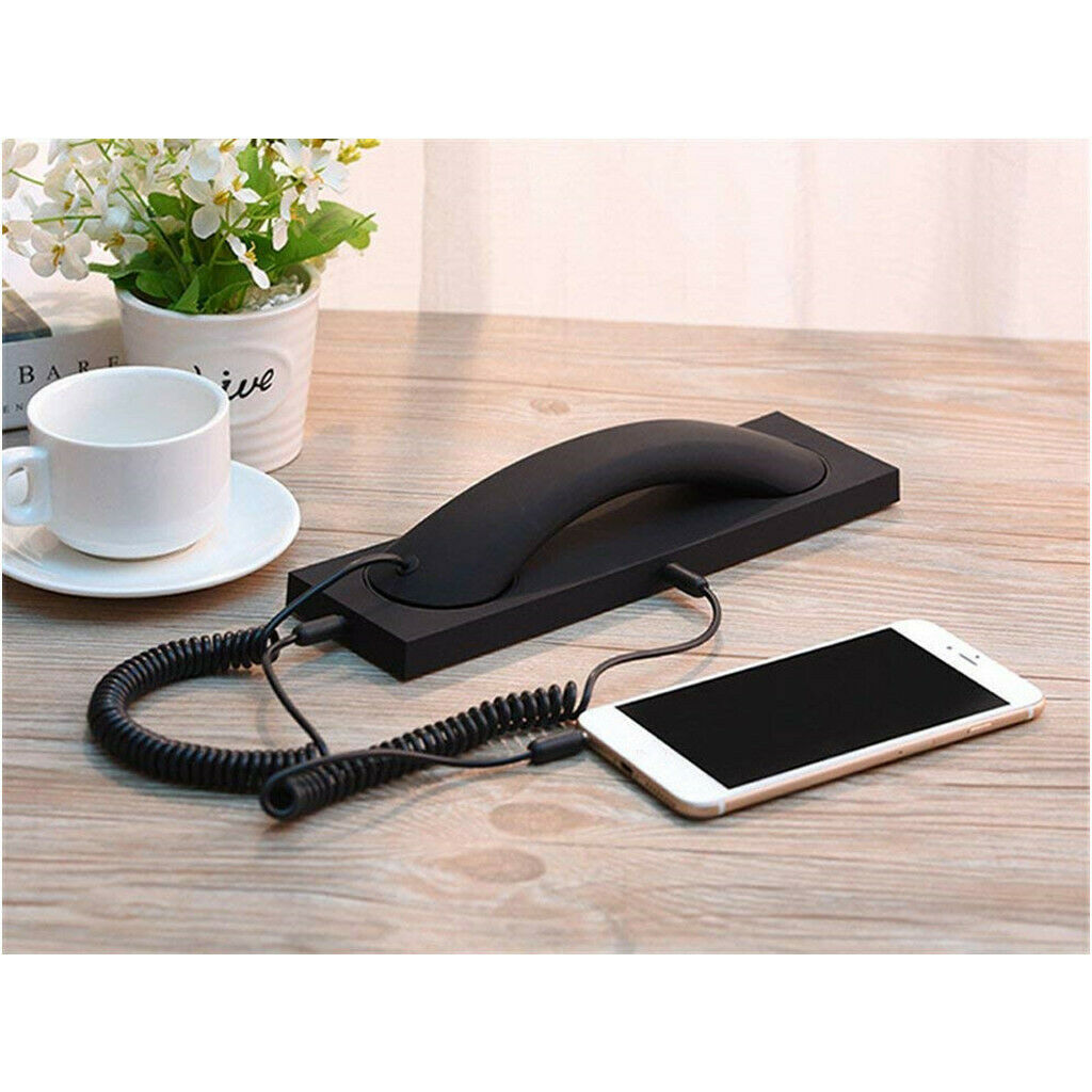 3.5mm Wired Retro Radiation Proof Phone Handset Socket Cell Phone Receiver for