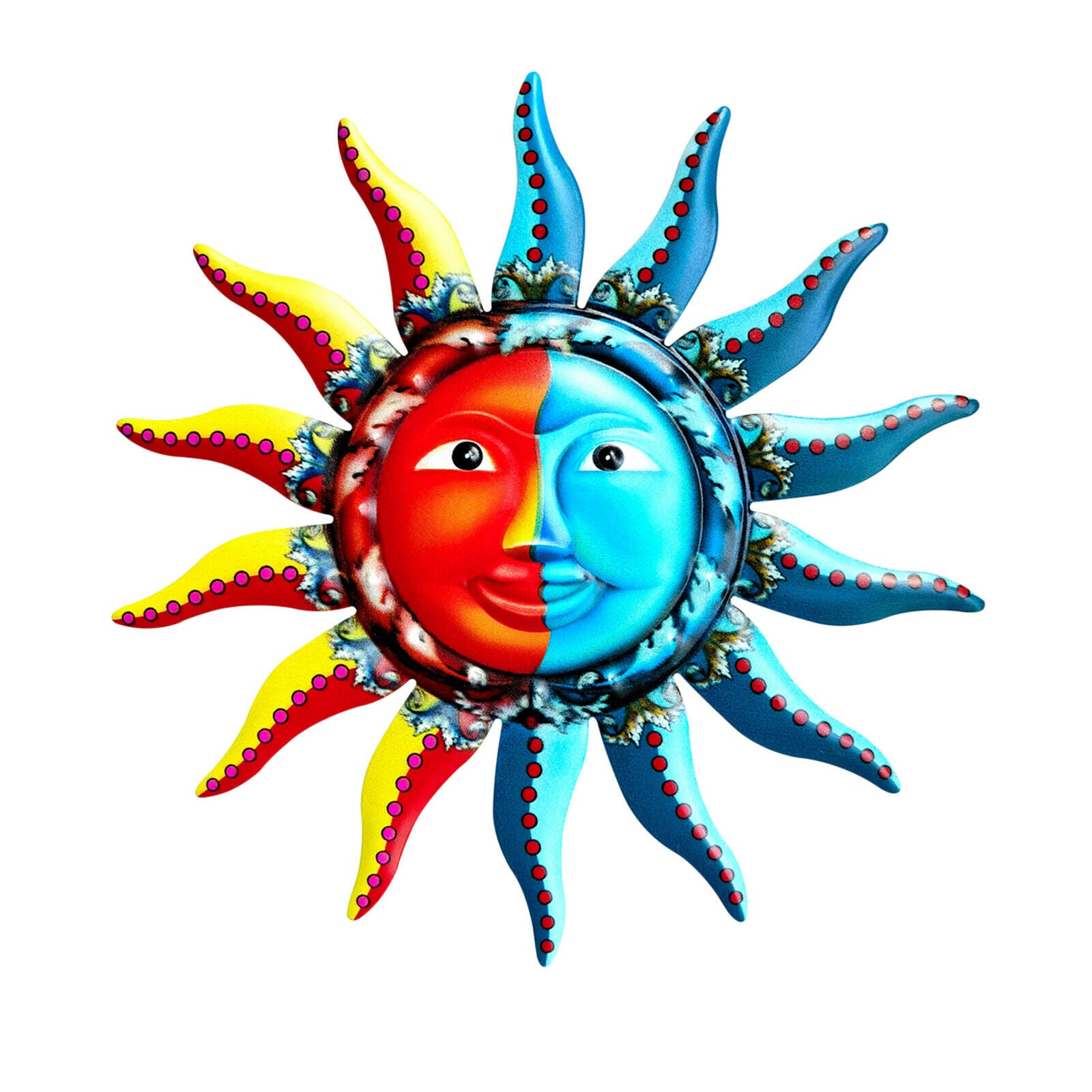 Sun Shaped Wall Decor Garden Office Bedroom Hanging Wall Sculpture Ornament