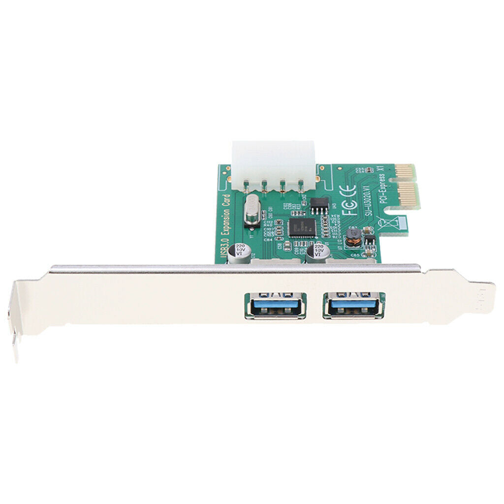 2-in-1 PCIE USB 3.0 Hub Controller Adapter Splitter, 5Gbps PCI Express Card
