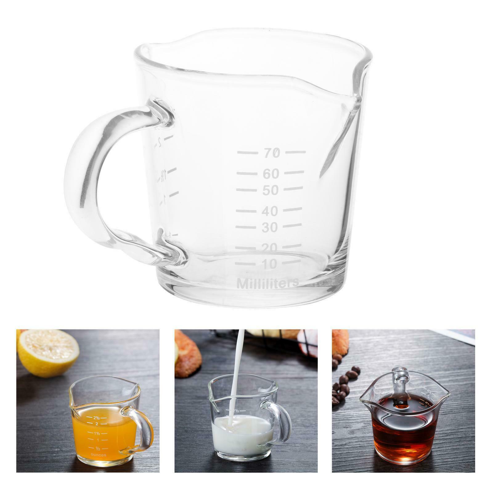 Espresso Glass Measuring Cup Heat-resistant 70ML Shot Glass Ounce Cup Wine