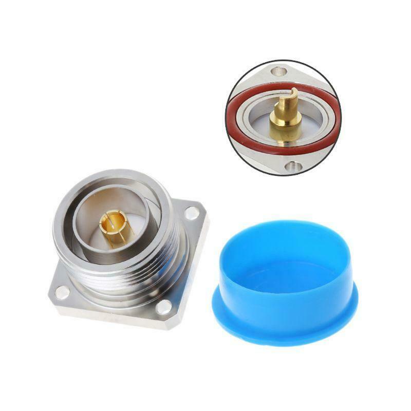 L29 7/16 Din Female Jack Center Connector With 4 Holes Flange Deck Solder Cup RF