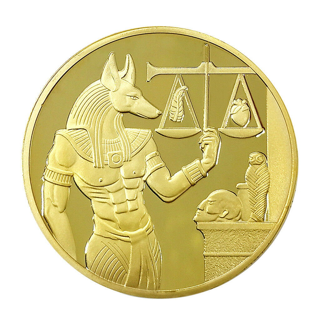 Egyptian Soul Keeper Anubis Commemorative Coins Art Coin Collectible Decor
