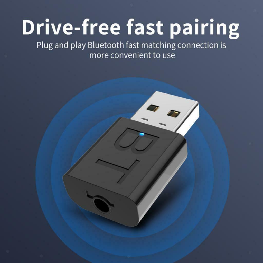 Wireless USB Bluetooth V5.0 Transmitter And Receiver 2 in 1 Audio Home Adapter
