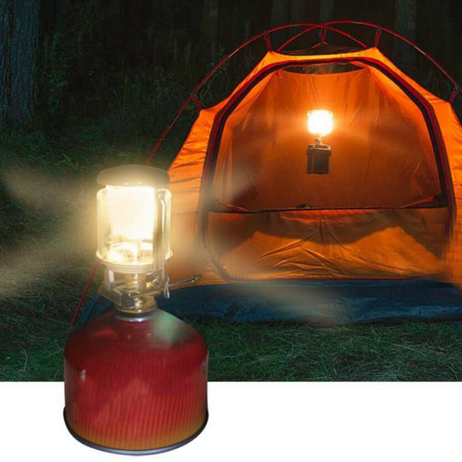 Gas Lantern Compact Fuel Lamp Tent Butane Warm 80LUX Heater Chain Equipment