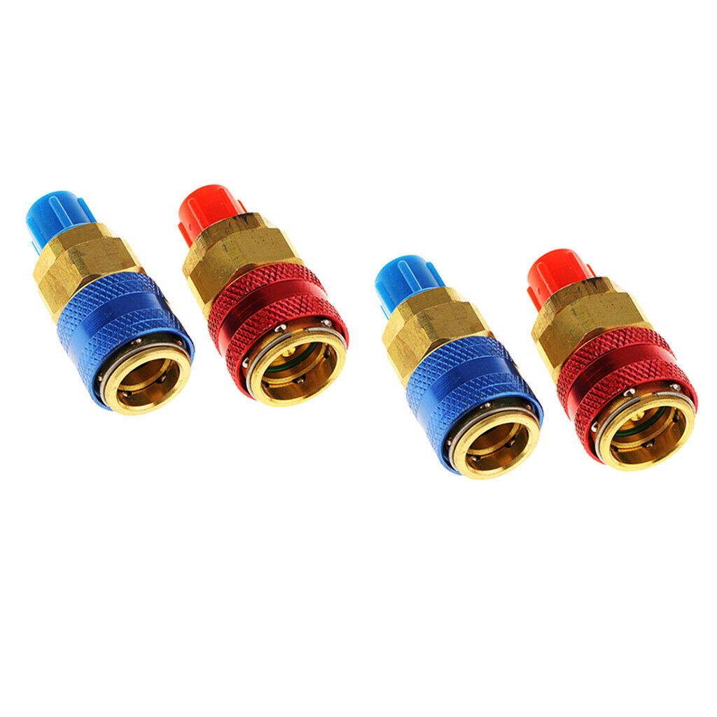2 Pairs Automotive Air Conditioning R134a   Quick Connector Coupler