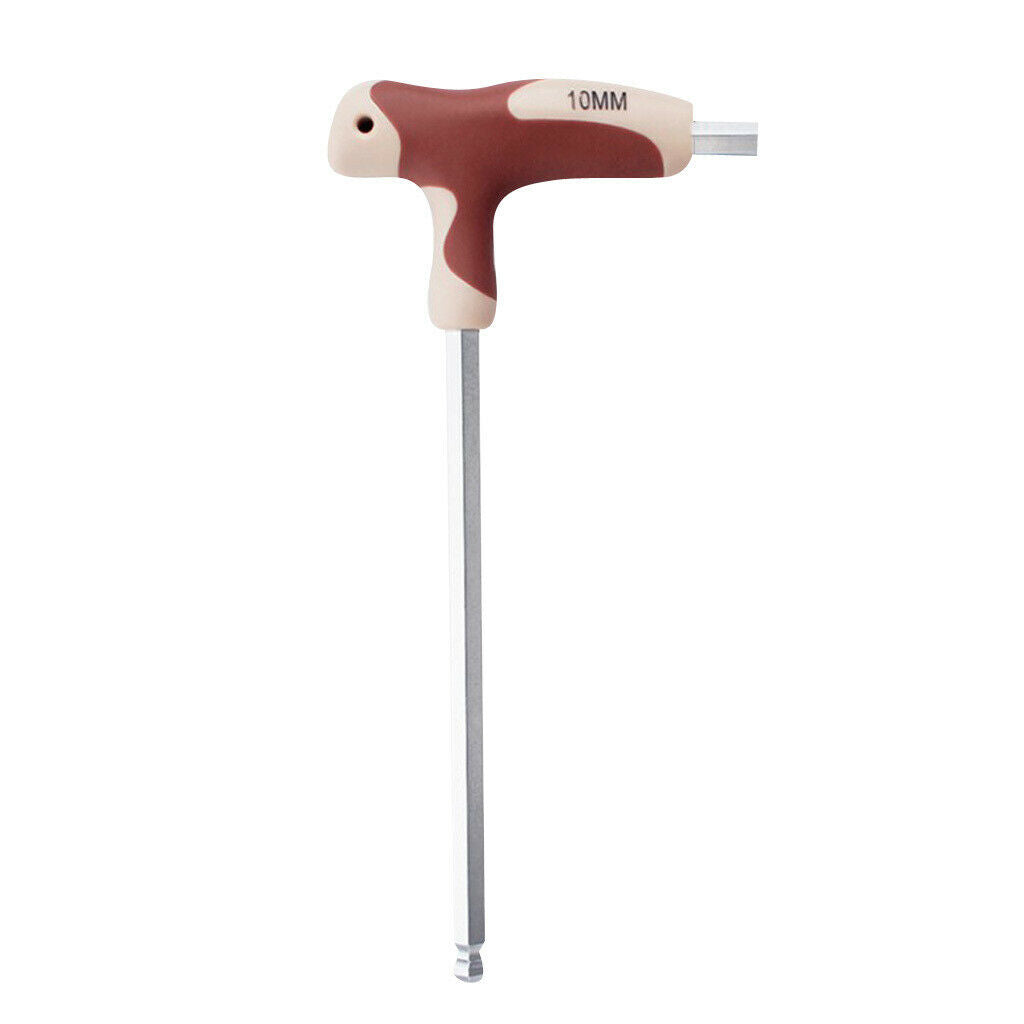 Steel Support Metric 10mm T Handle Type Allen Wrench Screwdriver Ball End