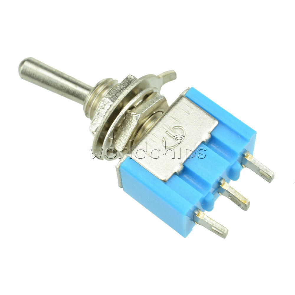 10pcs SPDT MTS-102 3-Pin SPDT ON-ON 6A 125VAC Mini Toggle Switches