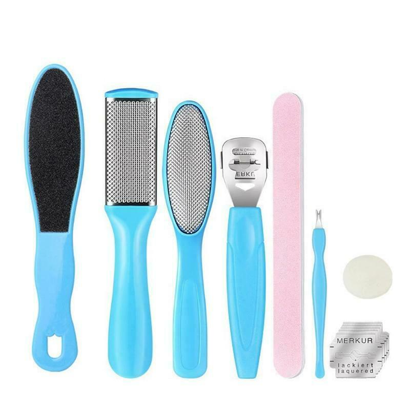 8PCS Stainless Steel Foot Rasps Set Hard Dead Skin Callus Remover Kit Feet Files