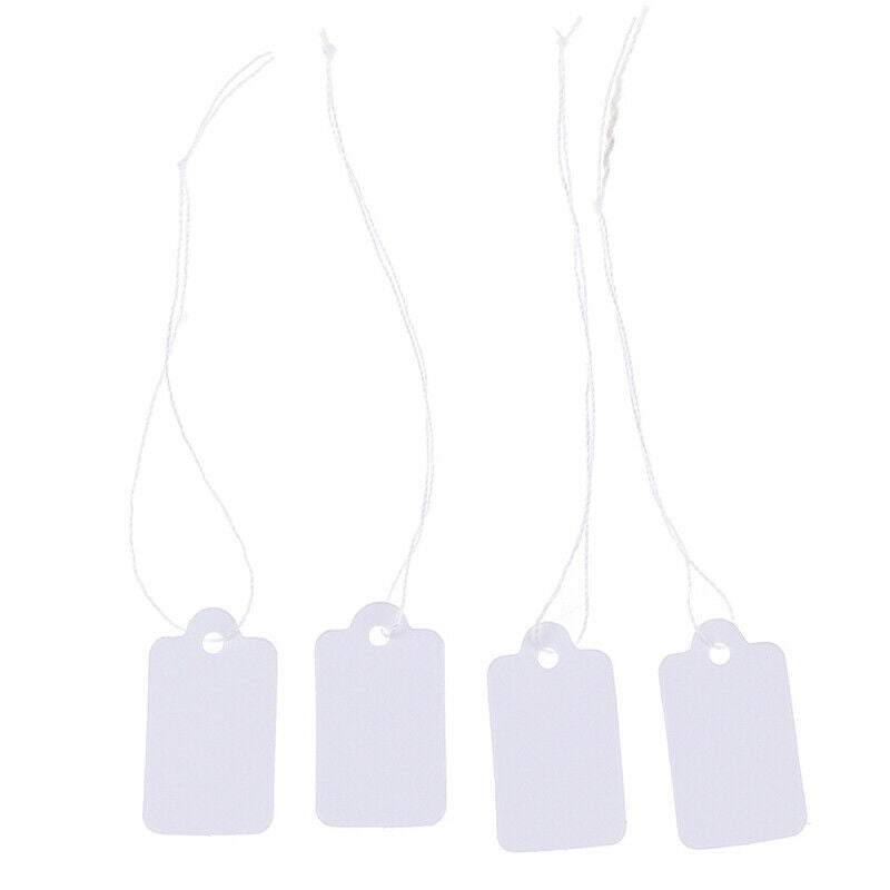 300Pcs Label Tie String Strung Ticket Jewelry Merchandise Display Price Tag Re