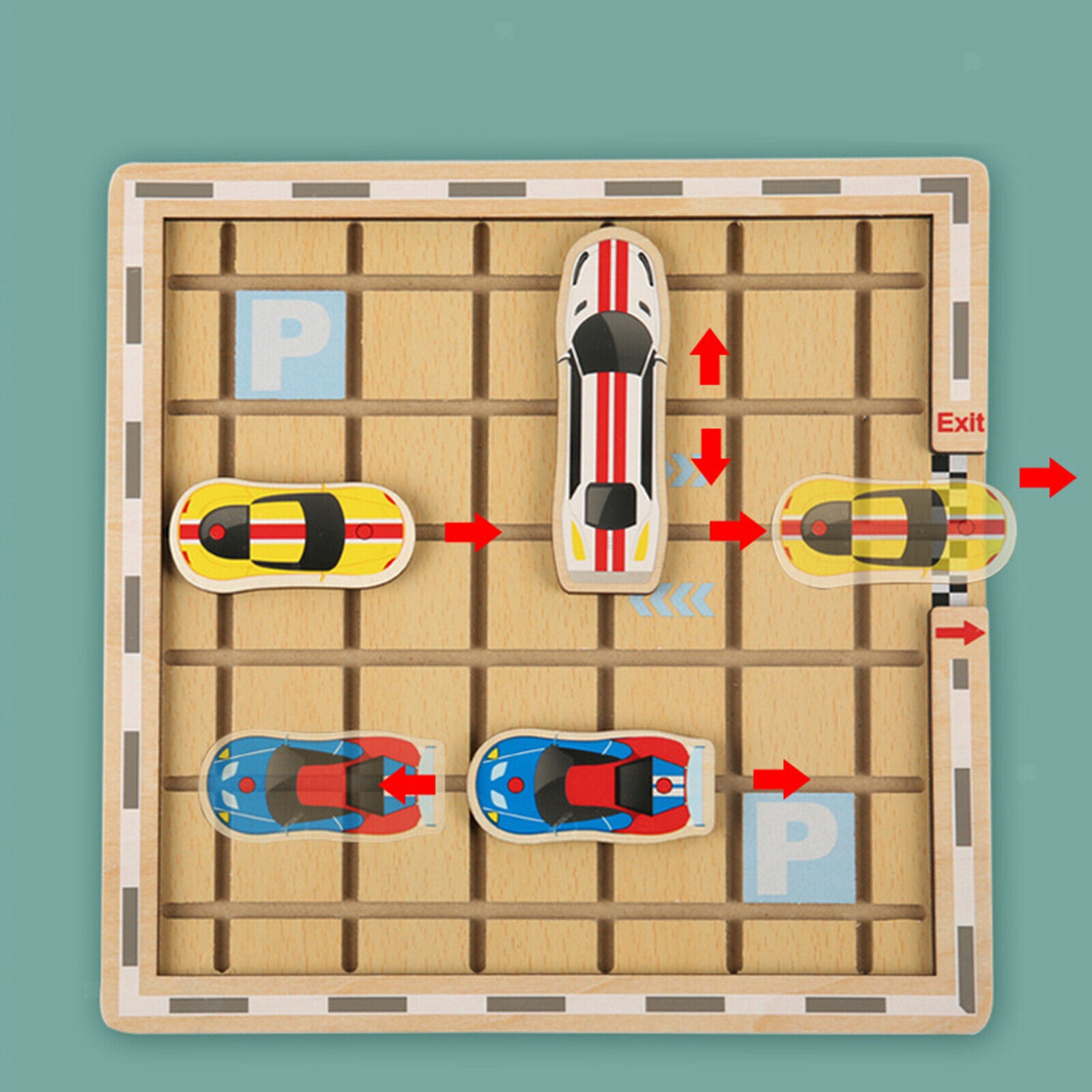 Sliding Car Handmade Klotski Toys for Adults Children Educational Game