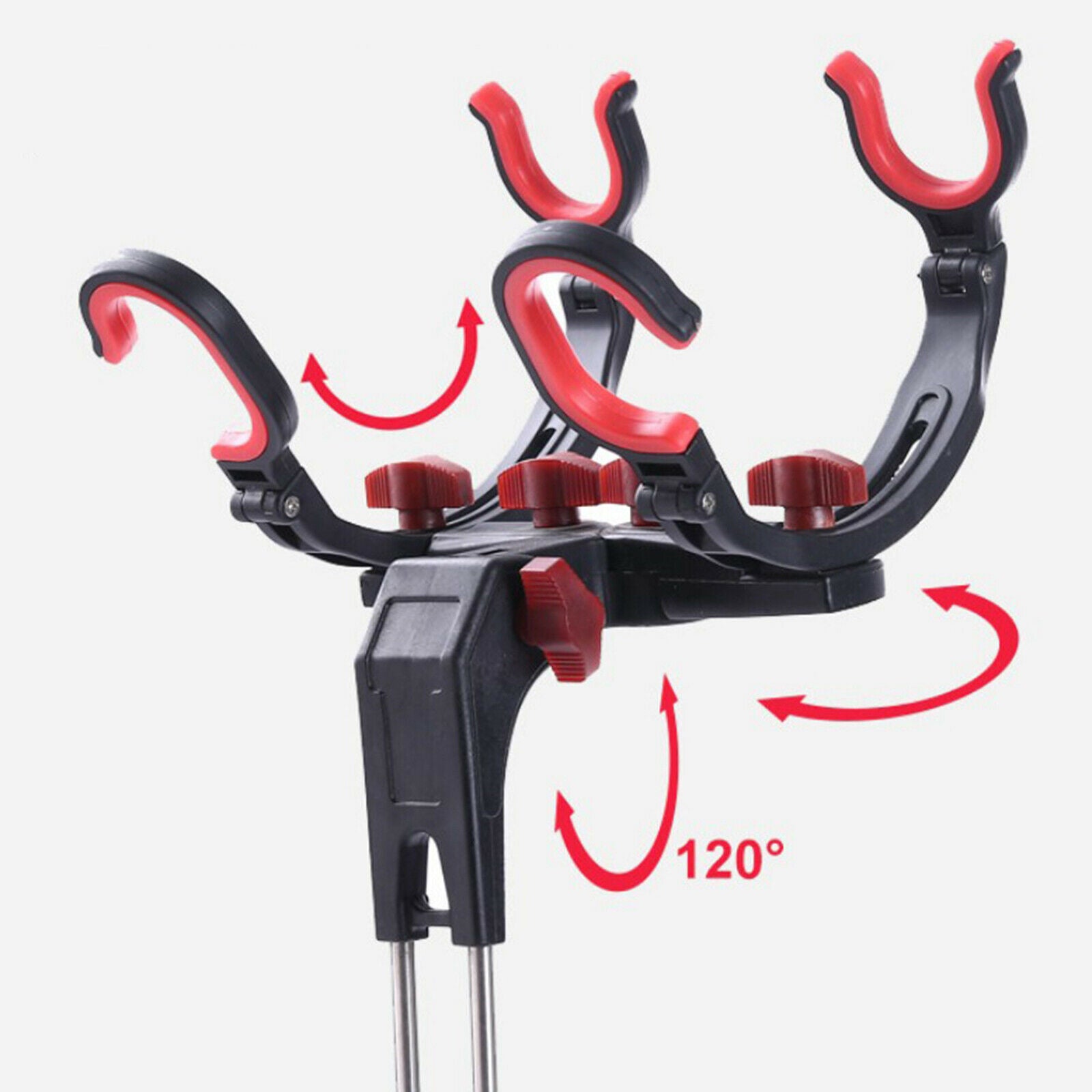2X Fishing Rod Holders Ground Support Stand Fishing Pole Support Holder Double