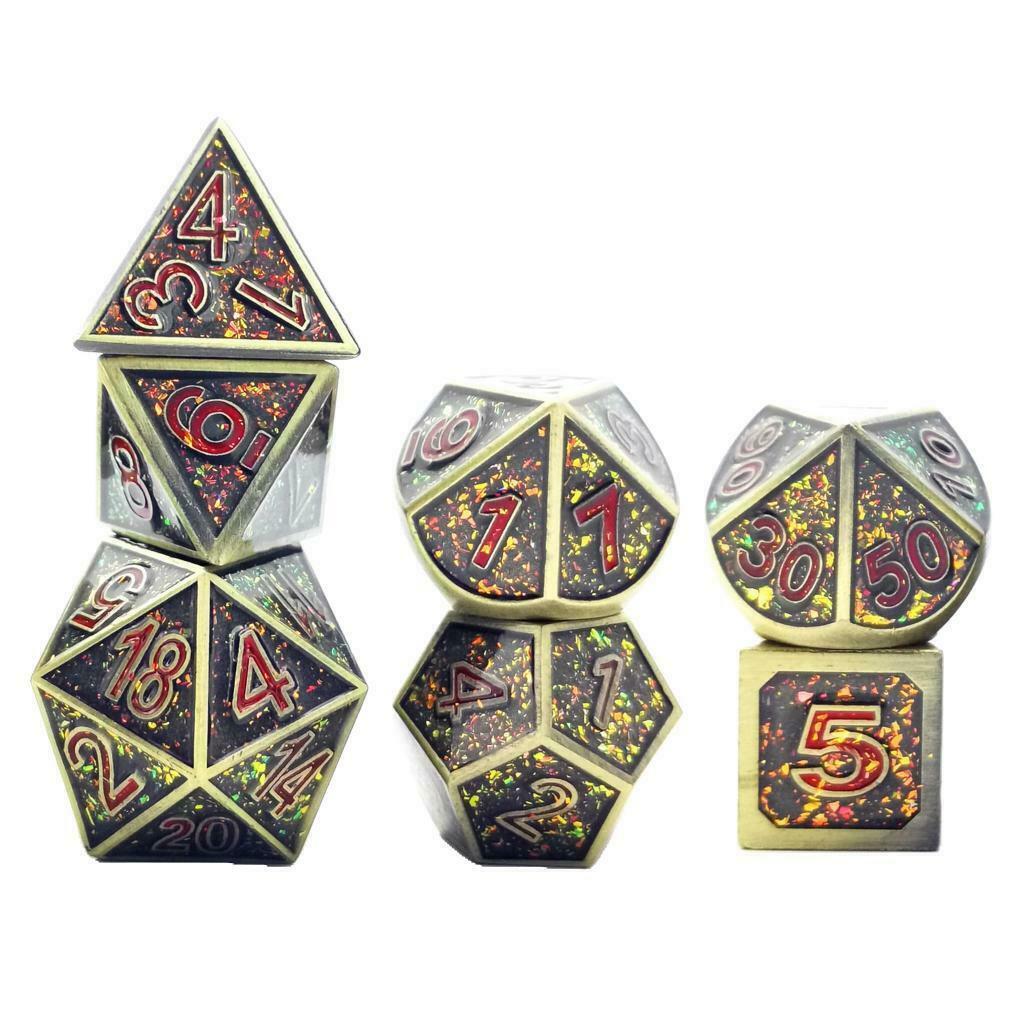 7/set Metal Multi-sided Digital Dice Set for MTG DND RPG Party Board Game #3