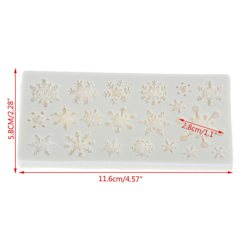 Snowflake Silicone Fondant Cake Mold Soap Chocolate Decorating DIY Mould.l8