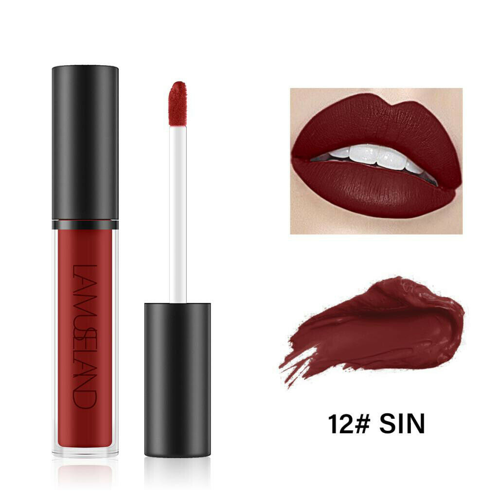 7 Colors Long Lasting Waterproof Liquid Lipstick Matte Lip Gloss LA01-12