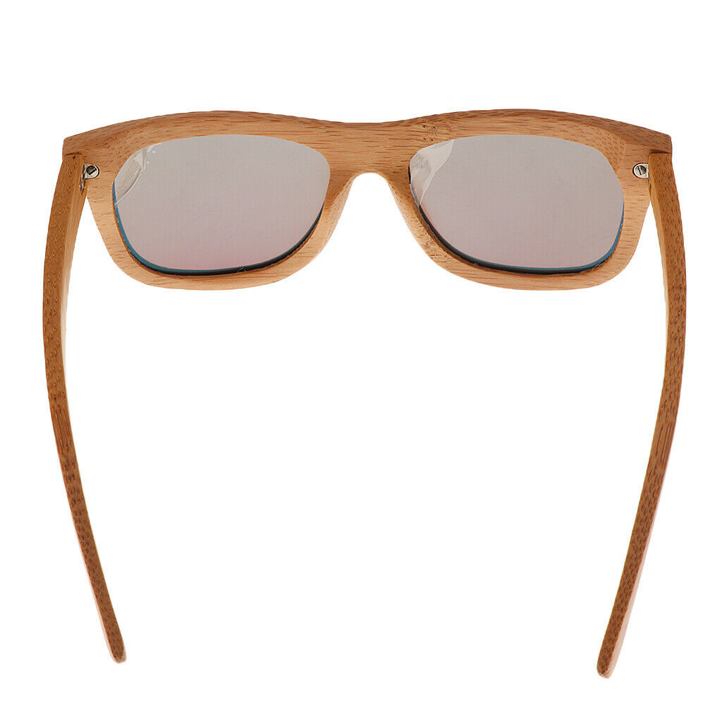 Bamboo Wooden Polarized Sunglasses Wood Glasses for Men Women Blue