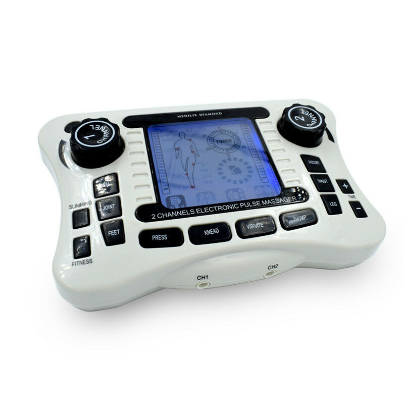 Dual Channel Output Pain Relief Electrical Nerve Muscle Body Stimulator Sport