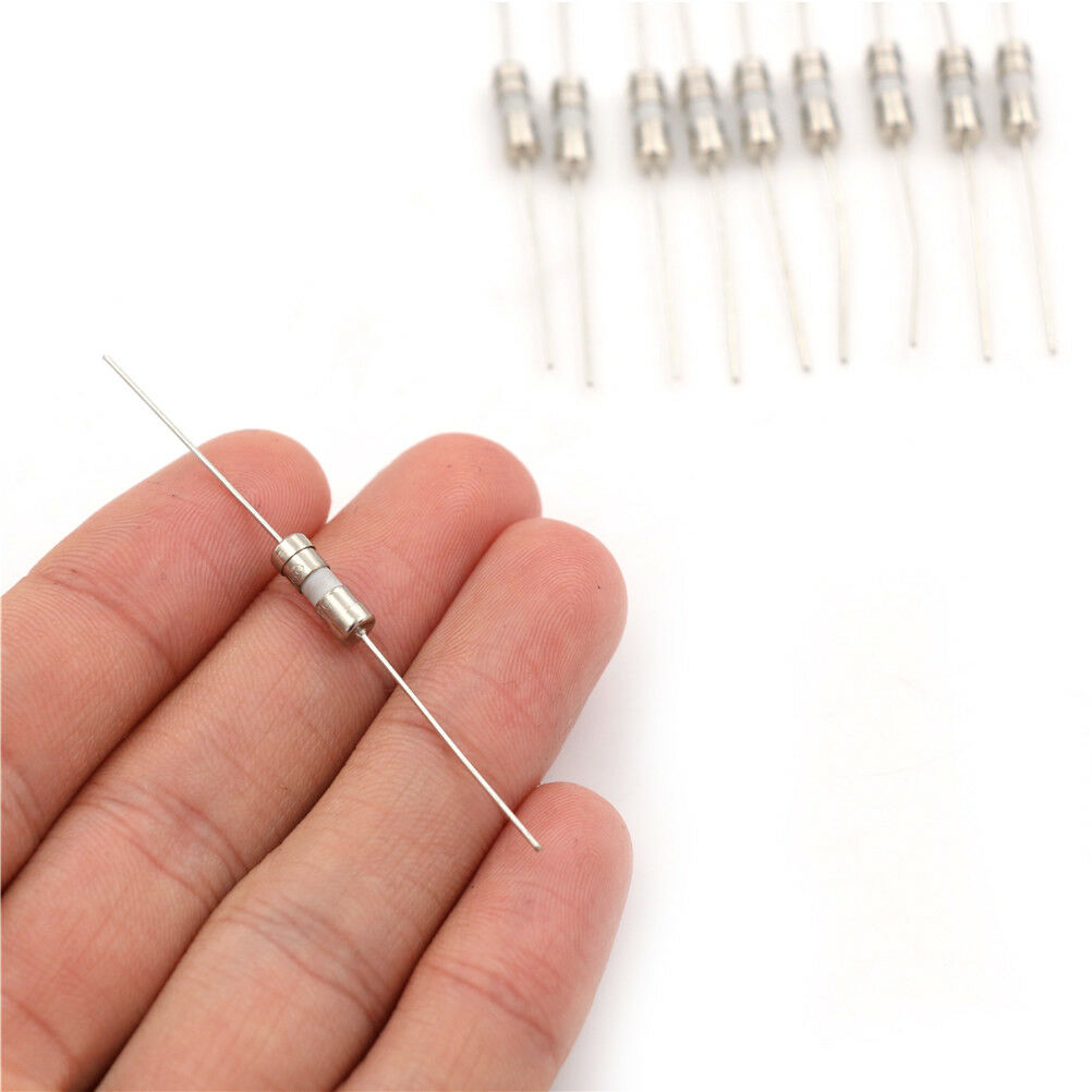 10pcs Ceramic Tube Fuse Axial Leads 3.6*10mm 5A Slow Blow 250V AT.l8