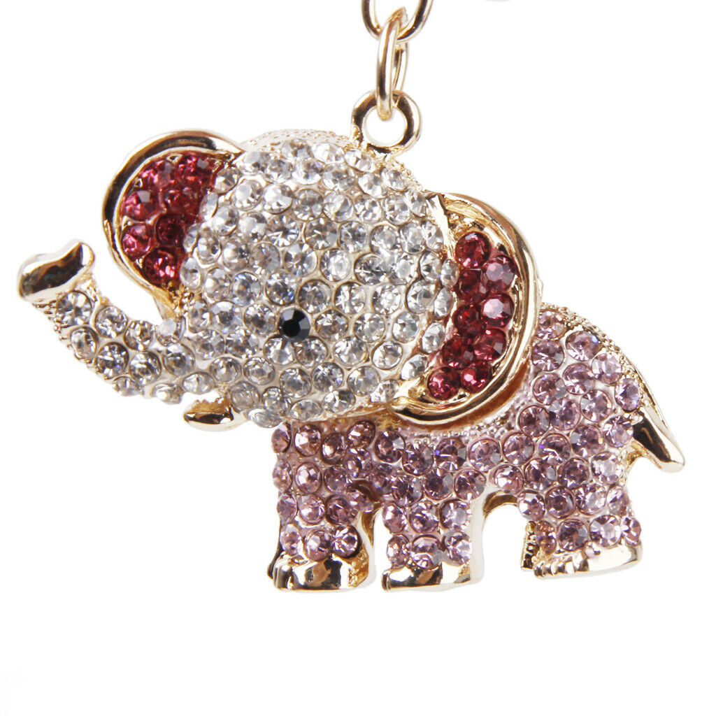 Crystal Rhinestone Keychain Elephant Pendant Key  Chain Key  Charm