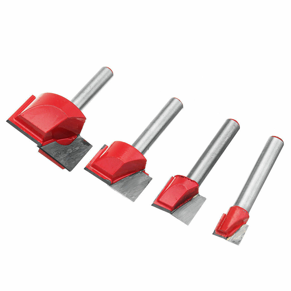 4Pcs 10/15/22/30mm Surface Planing Bottom Cleaning Wood Milling CNC Router Bit S