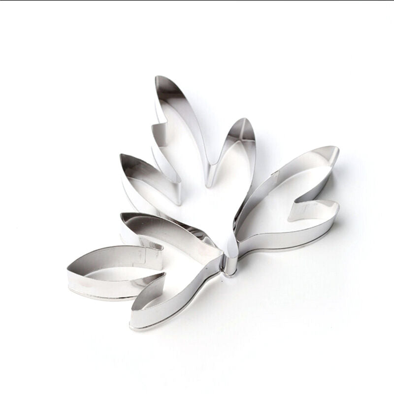 Fondant Cake Decoration Stainless Steel Tools Peony Flower Leaves Cutters.l8