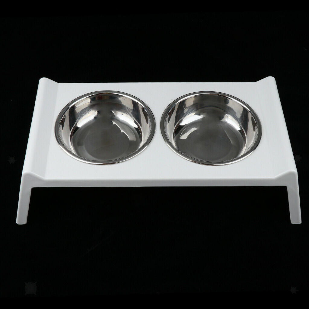 Feeding station dog bowl stainless steel food bowl cat bowl water bowl double