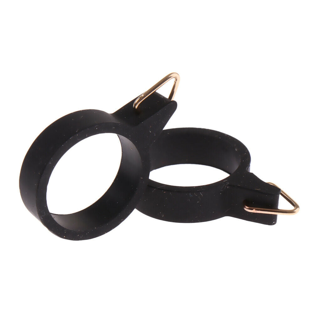 2PCS Fishing Hook Keeper Rubber Ring Rod Pole Safety Lure Bait Holders  M