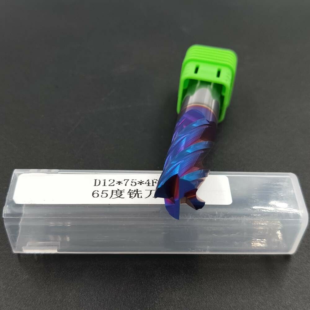 HRC65° φ12×75×4F 12mm Tungsten Carbide End Mill 4-Flute D12*75*4F Milling Cutter