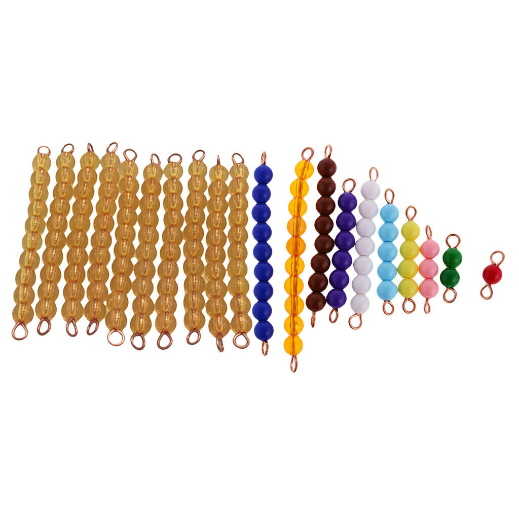 1-10 Bead Bar Plastic Metal Wire for Kids Toddlers   Early Learning