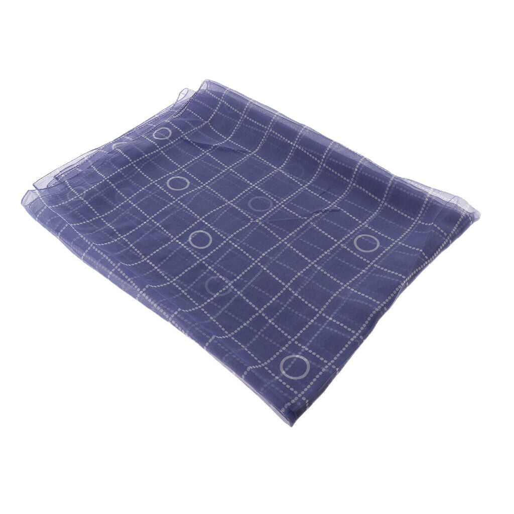 Dotted Grid Lightweight Fashion Long Scarf Shawl for Women Blue