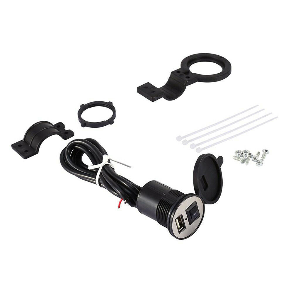 Waterproof USB Motorcycle Charger Adapter with Switch Socket Plug Fast Charger