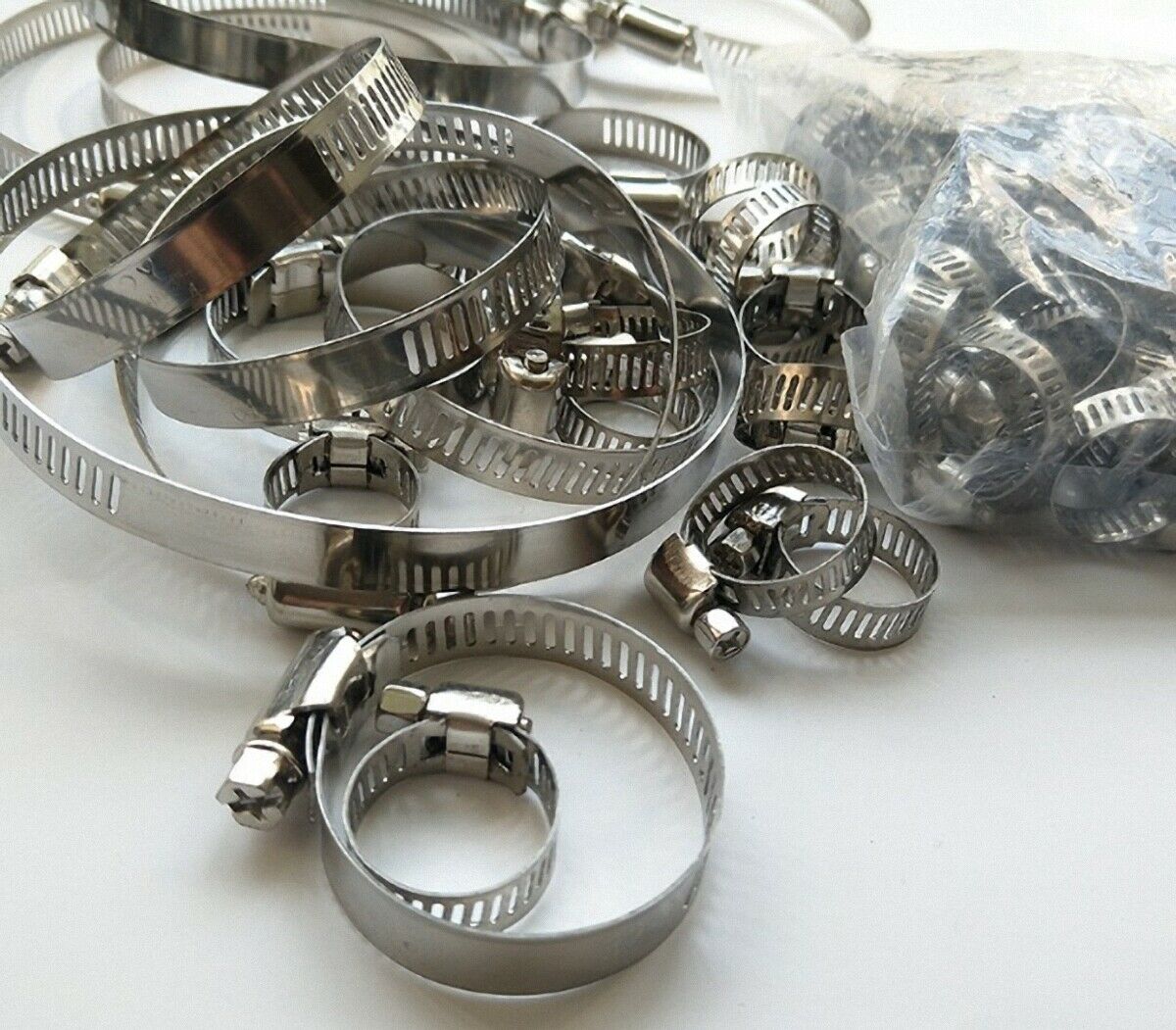 34 Pcs (8-44mm) Stainless Steel Drive Hose Clamps Worm Clips [M_M_S]