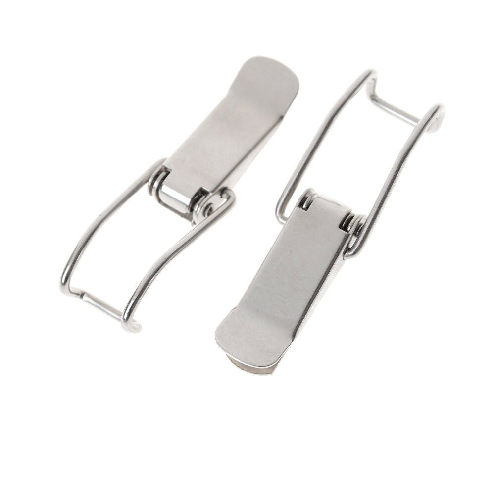 2x Mild Steel Cabinet Boxes Hasp Lock Spring Loaded Latch Catch Toggle Loc.l8