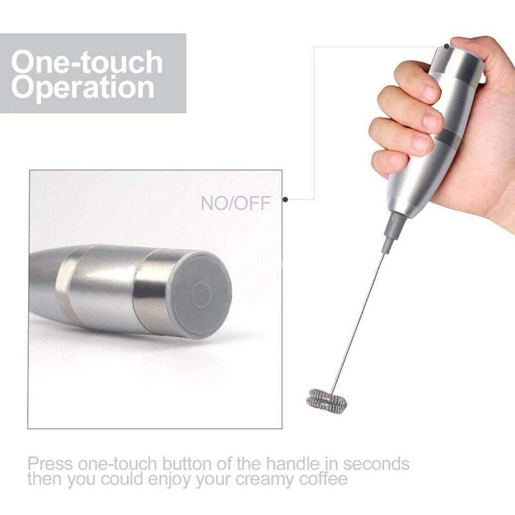 Electric Milk Frother Egg Beater Handheld Foamer Blender Creamer Drink Mixer