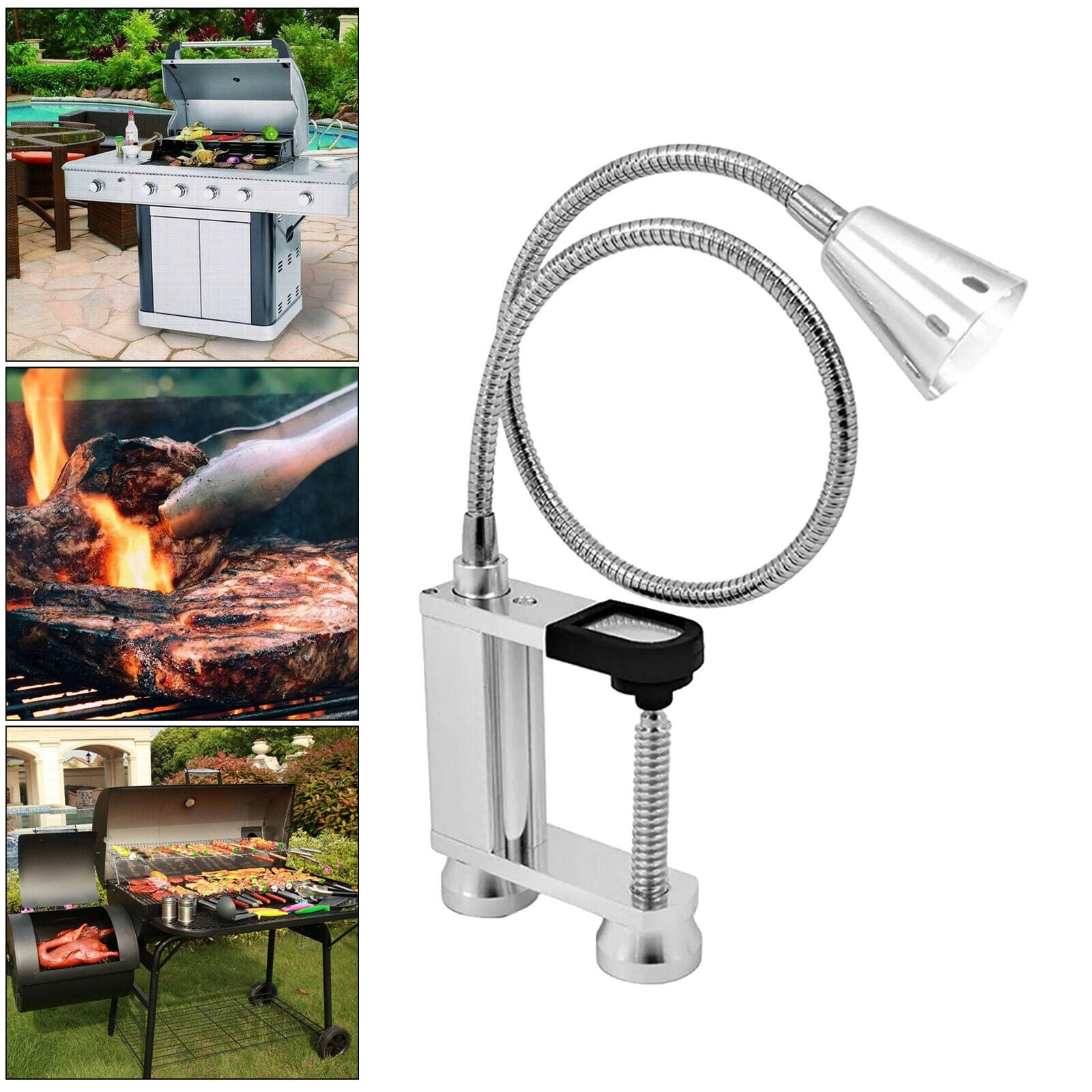 Led Grill Light Attaches Magnetically Surface 12 LED Lights Party Camping